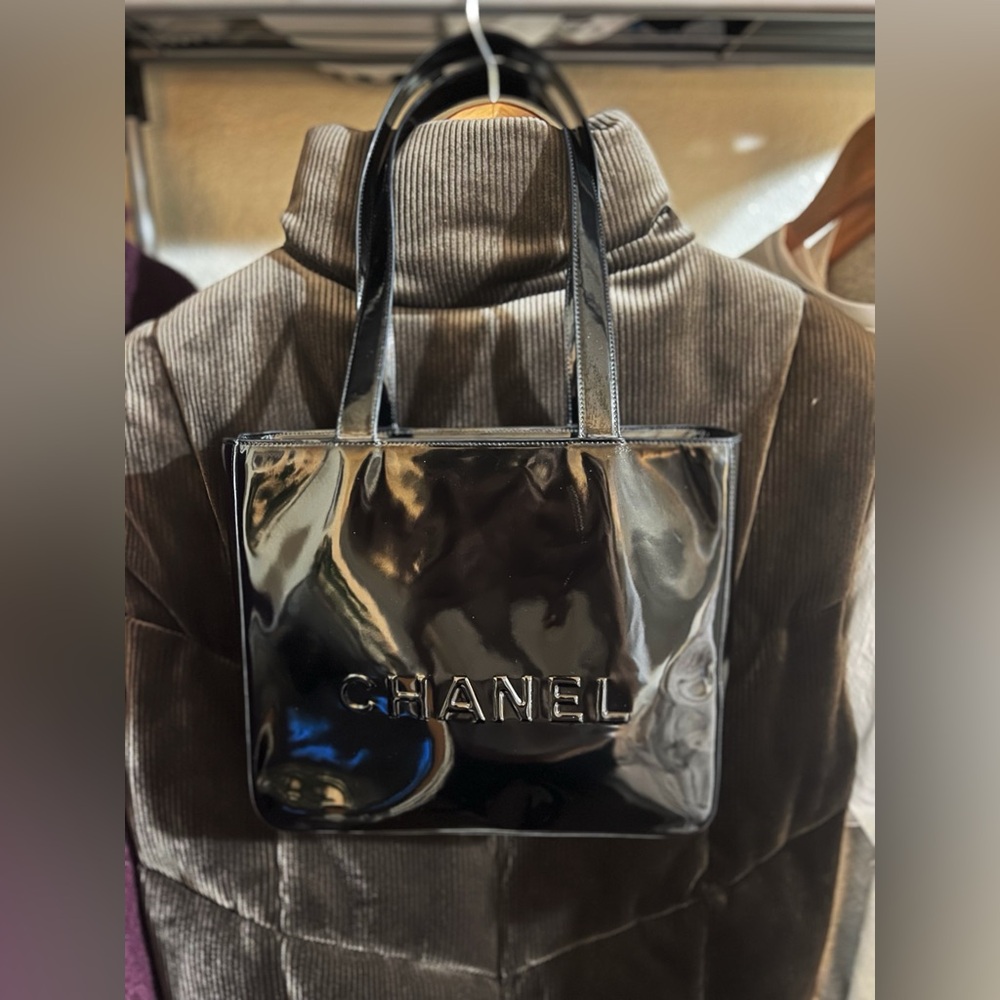 CHANEL Patent Leather Tote Bag